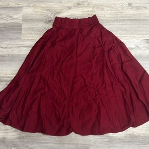 Pinup Girl Clothing / Pinup Couture Circle Skirt XS Burgundy